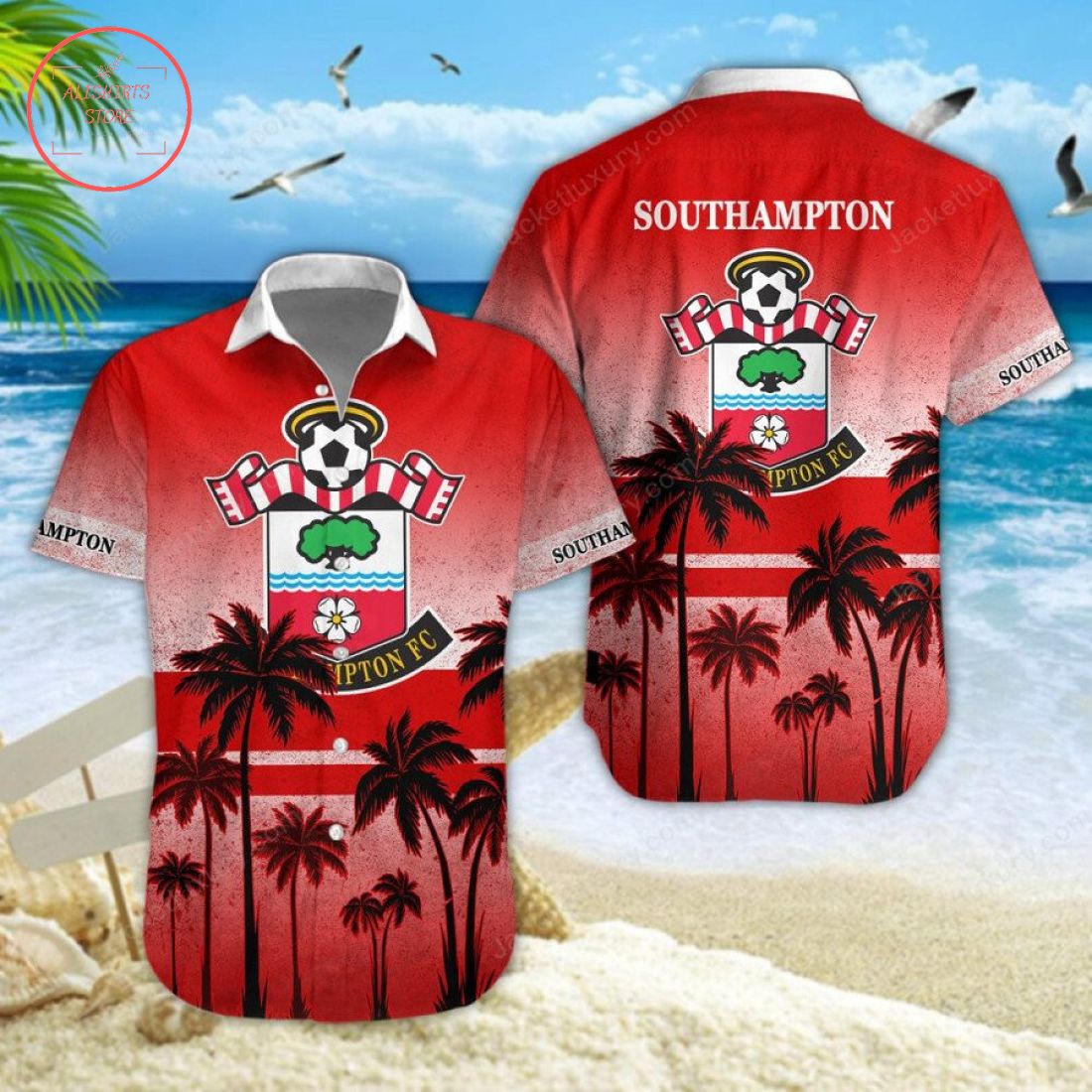 Southampton FC Hawaiian Shirt and Beach Shorts