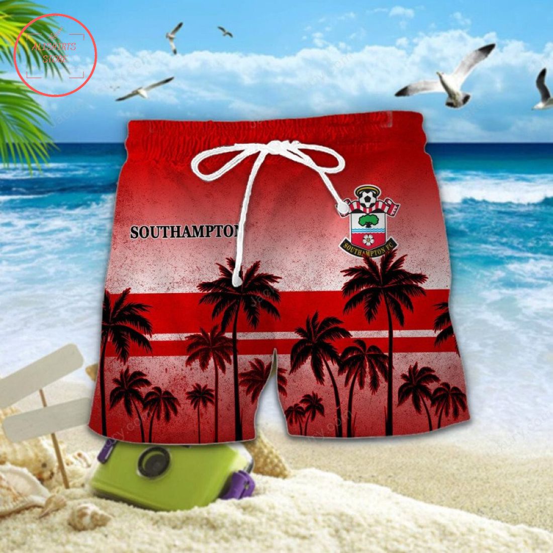 Southampton FC Hawaiian Shirt and Beach Shorts
