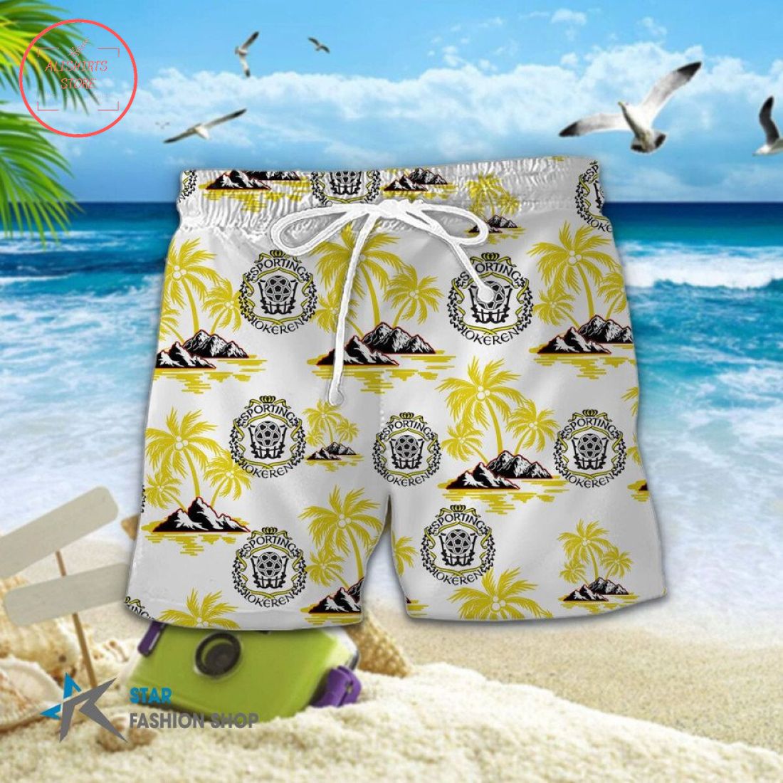 Sporting Lokeren Combo Hawaiian Shirt Shorts and Flip Flops