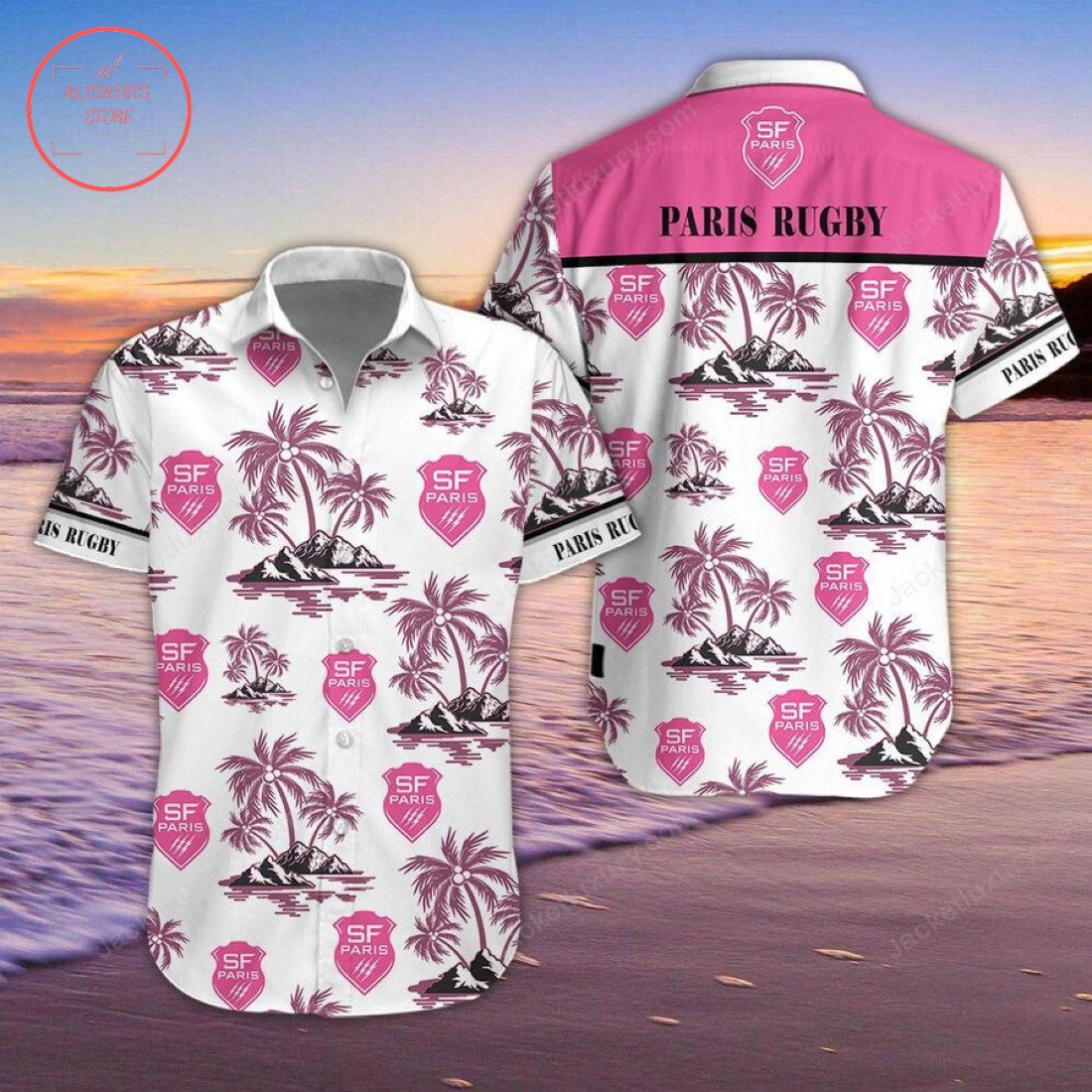 Stade Francais Hawaiian Shirt and Beach Shorts