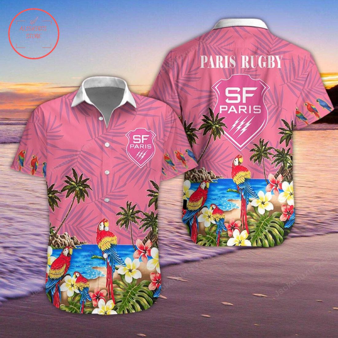 Stade Francais Rugby Hawaiian Shirt and Shorts