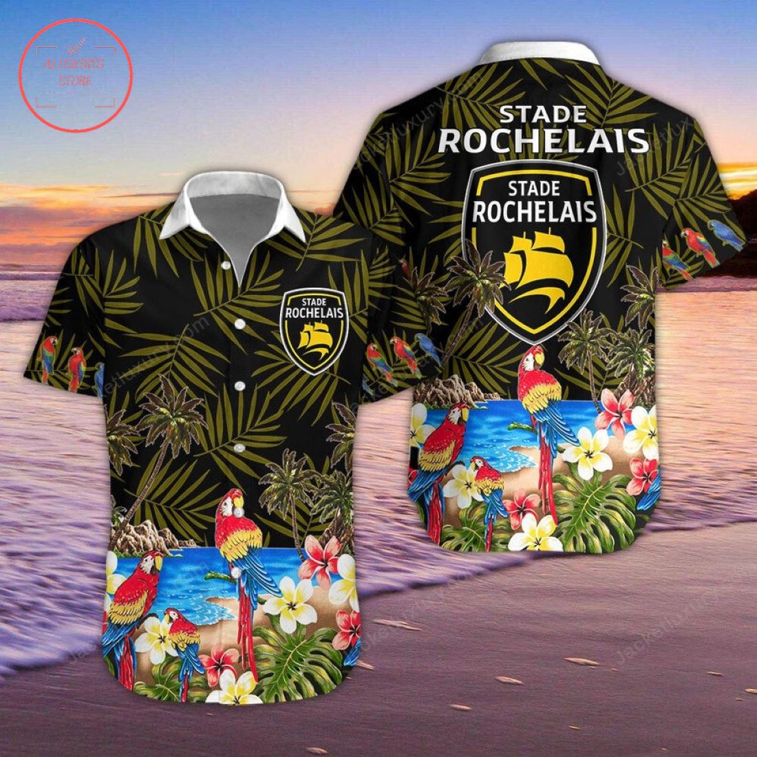 Stade Rochelais Rugby Hawaiian Shirt and Shorts