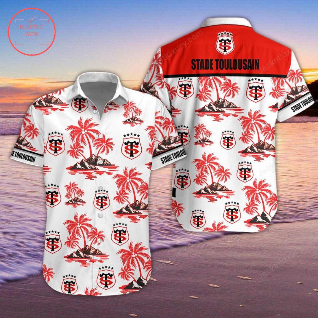 Stade Toulousain Hawaiian Shirt and Beach Shorts