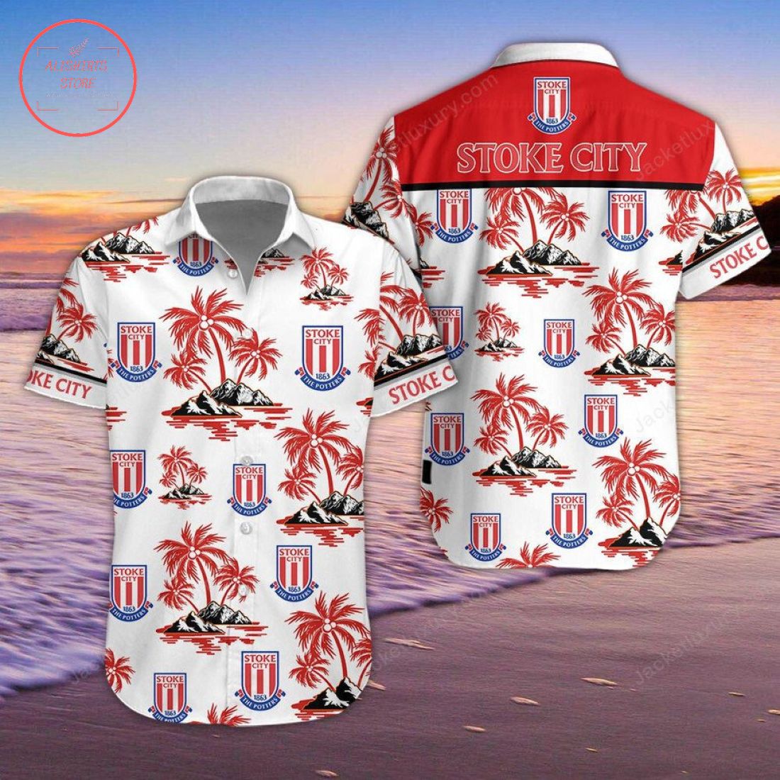 Stoke City FC Hawaiian Shirt and Shorts