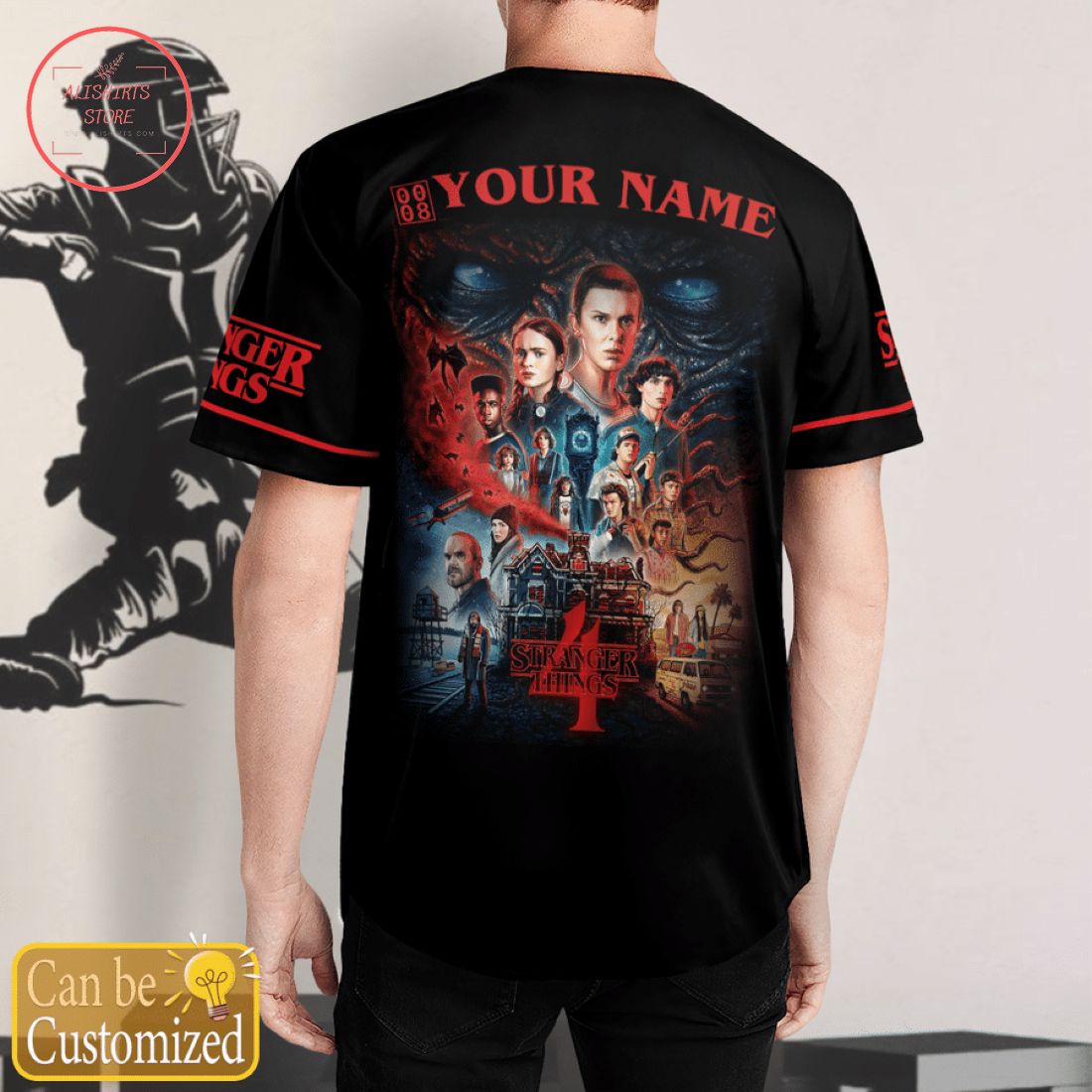 Stranger Things 4 Custom Baseball Jersey