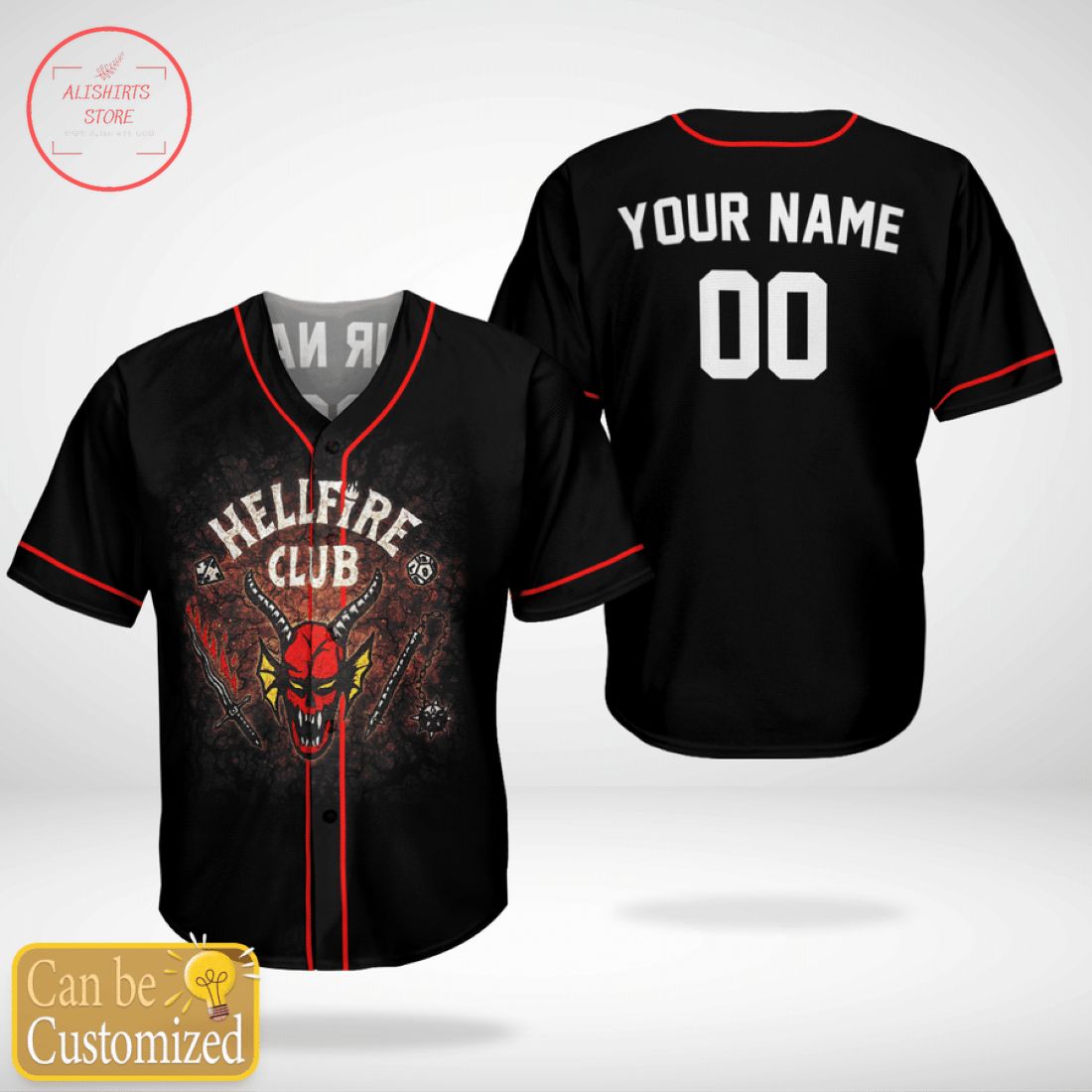 Stranger Things 4 Hellfire Club Baseball Jersey