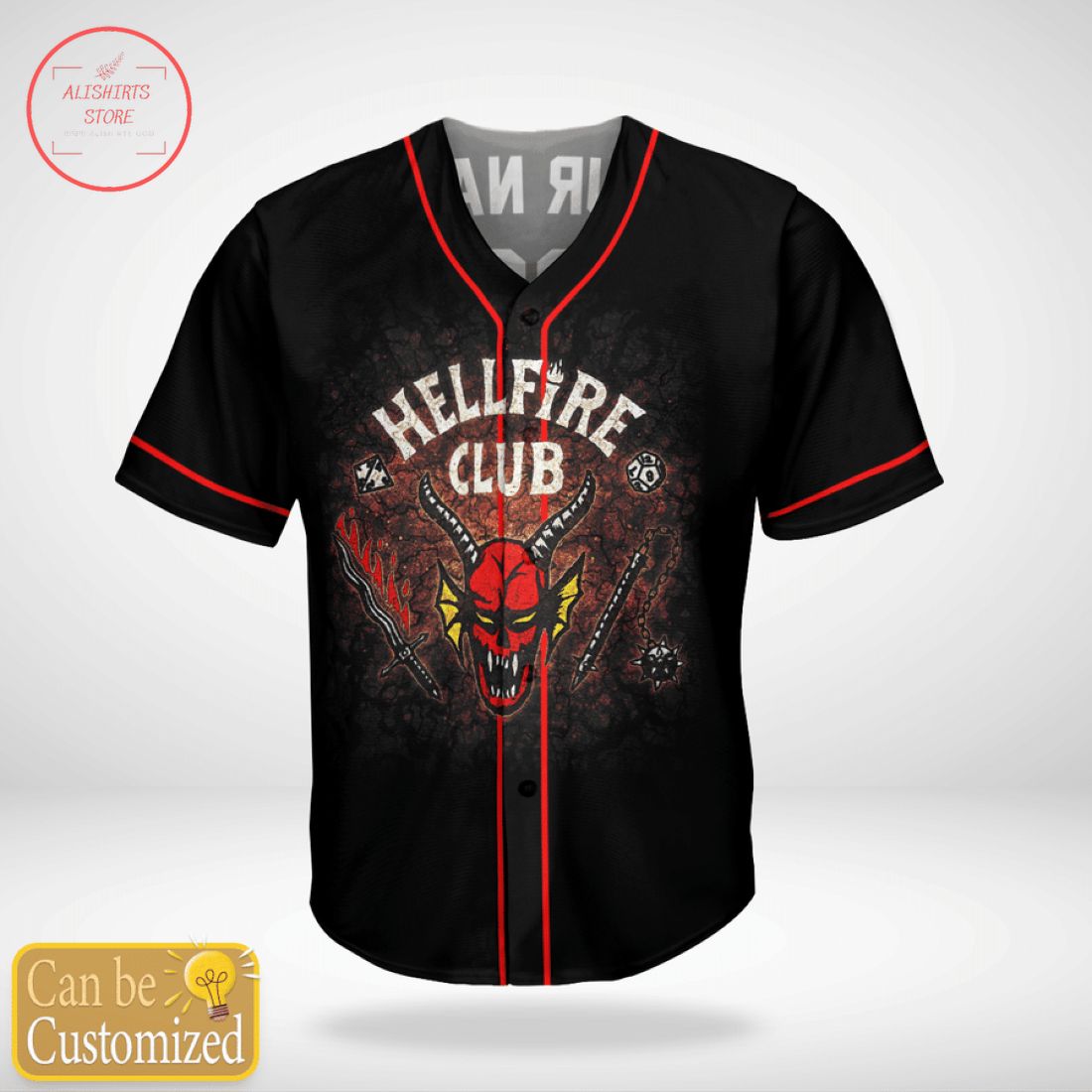 Stranger Things 4 Hellfire Club Baseball Jersey