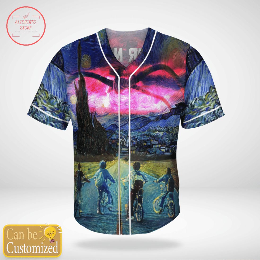 Stranger Things Van Gogh Custom Baseball Jersey