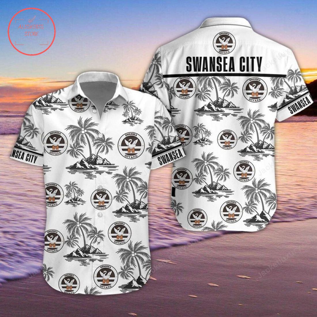 Swansea City FC Hawaiian Shirt and Shorts