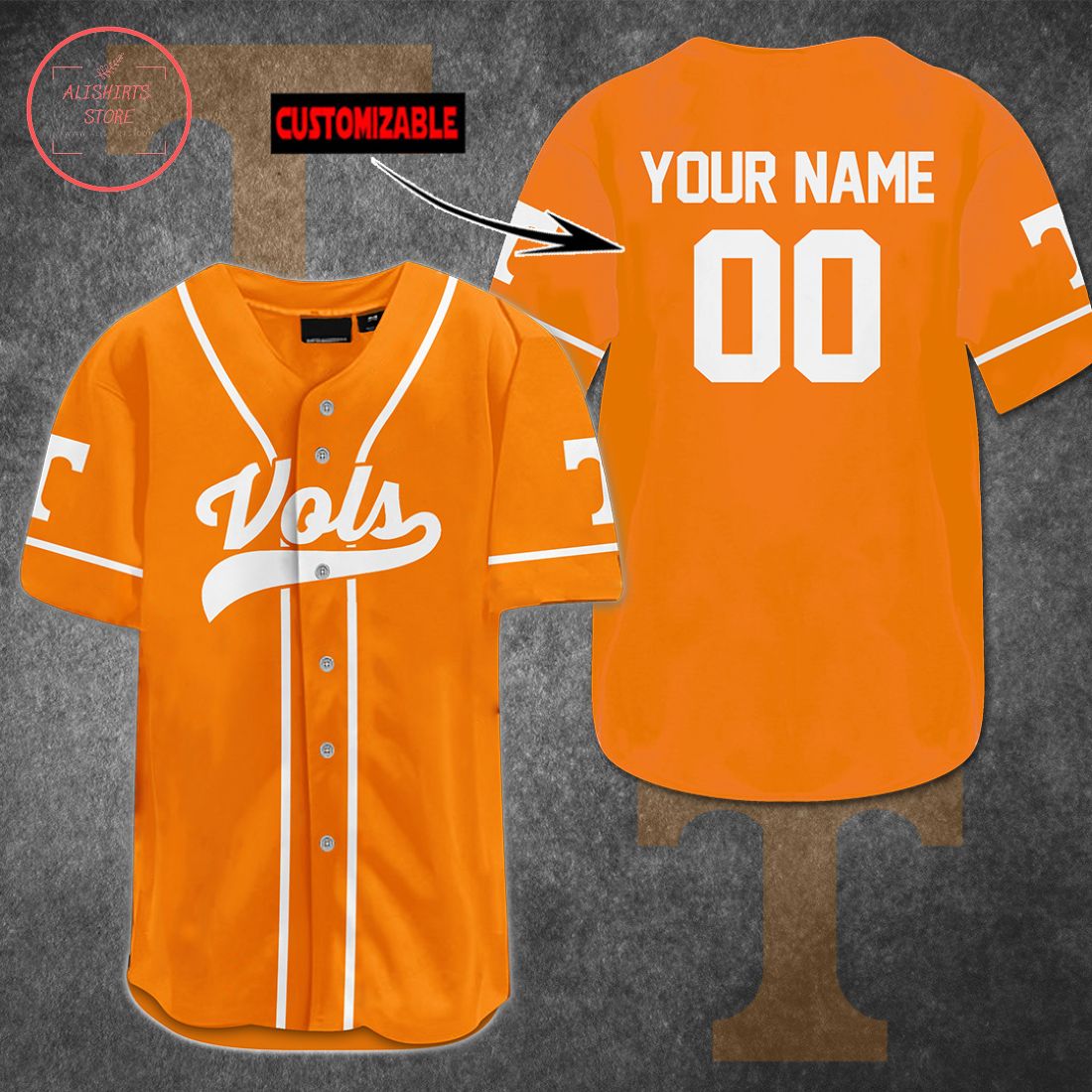 Tennessee Volunteers football customized Baseball Jersey