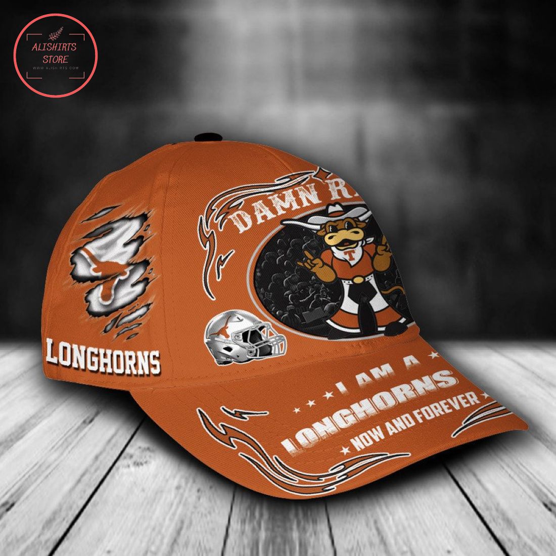 Texas Longhorns NCAA Classic Cap Mascot Custom Name