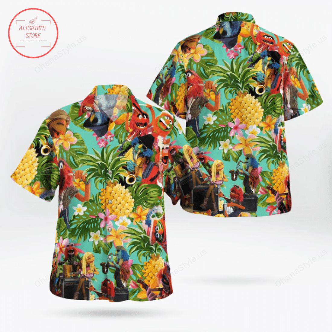 The Muppet Electric Mayhem Pineapple Tropical Hawaiian Shirt