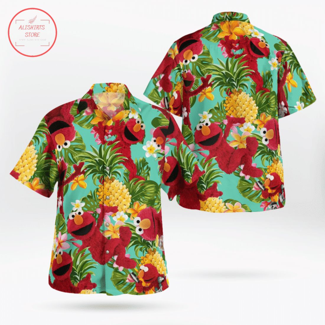 The Muppet Elmo Pineapple Tropical Hawaiian Shirt