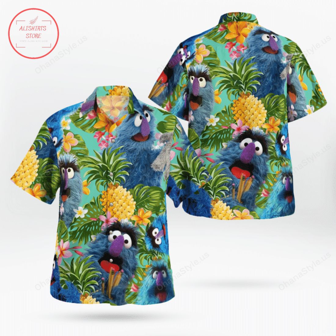 The Muppet Herry Monster Pineapple Tropical Hawaiian Shirt