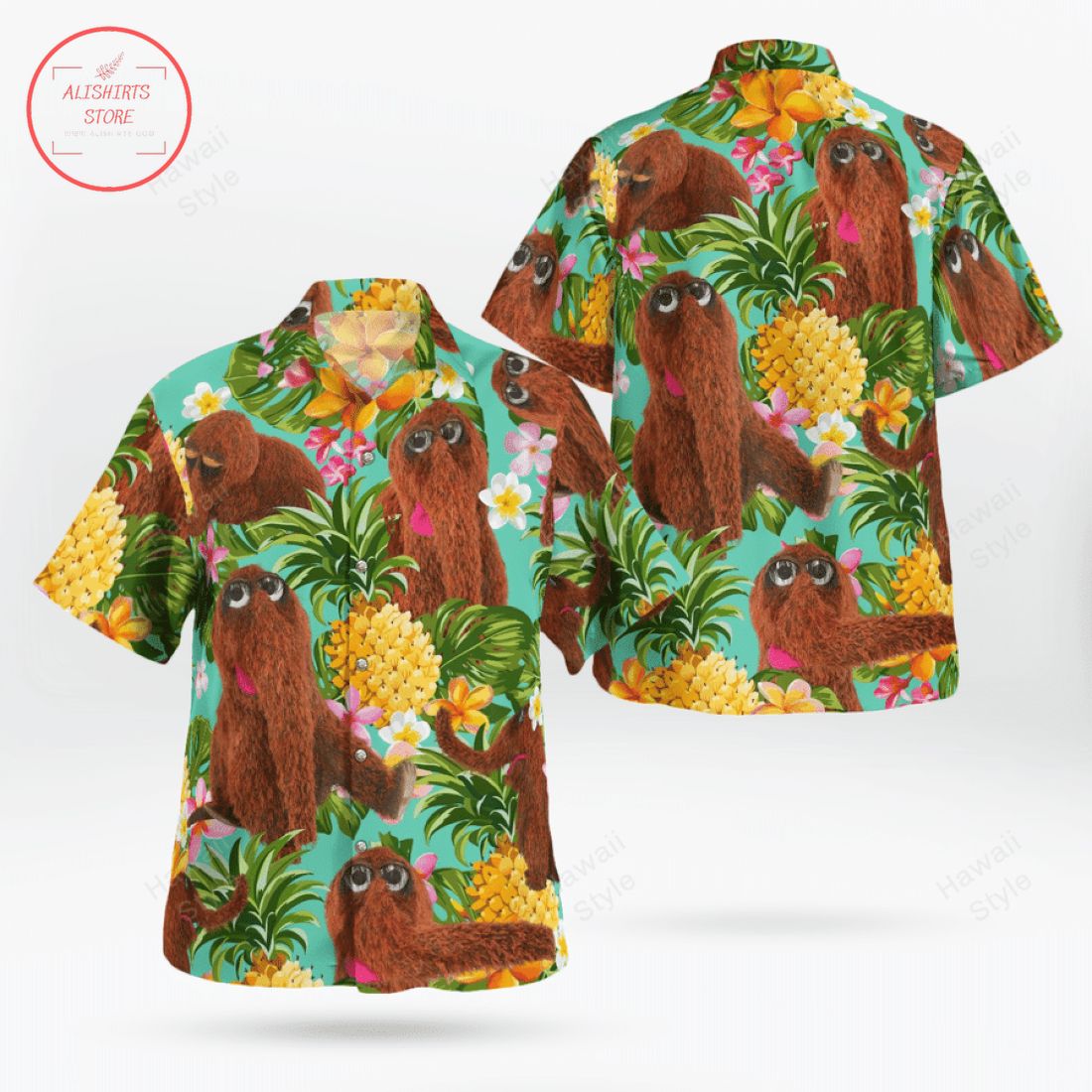 The Muppet Mr Snuffleupagus Pineapple Hawaiian Shirt