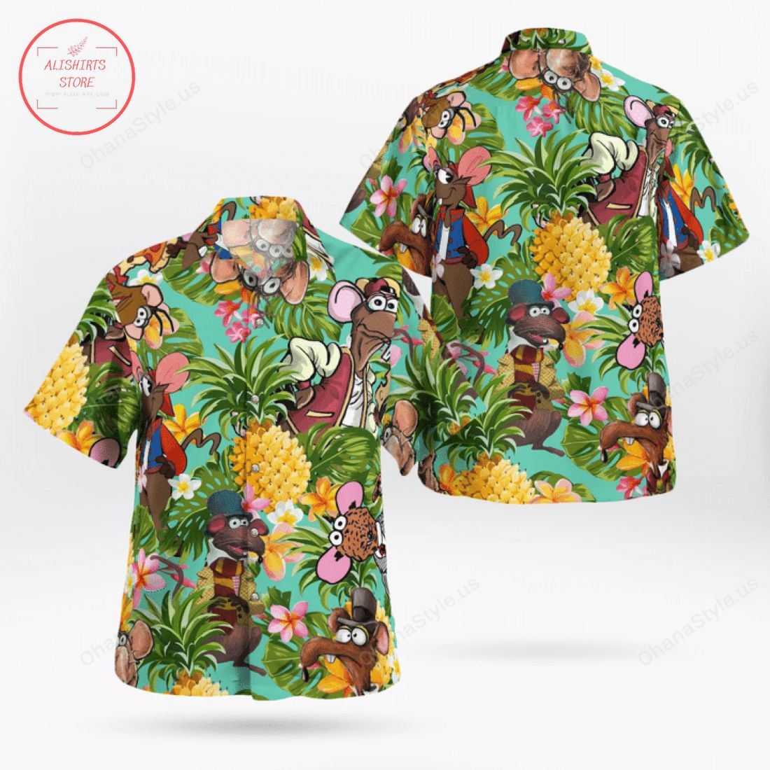 The Muppet Rizzo The Rat Pineapple Tropical Hawaiian Shirt