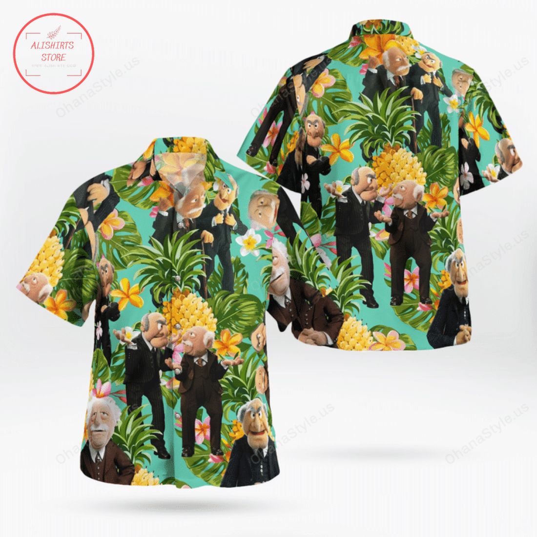 The Muppet Statler And Waldorf Pineapple Tropical Hawaiian Shirt