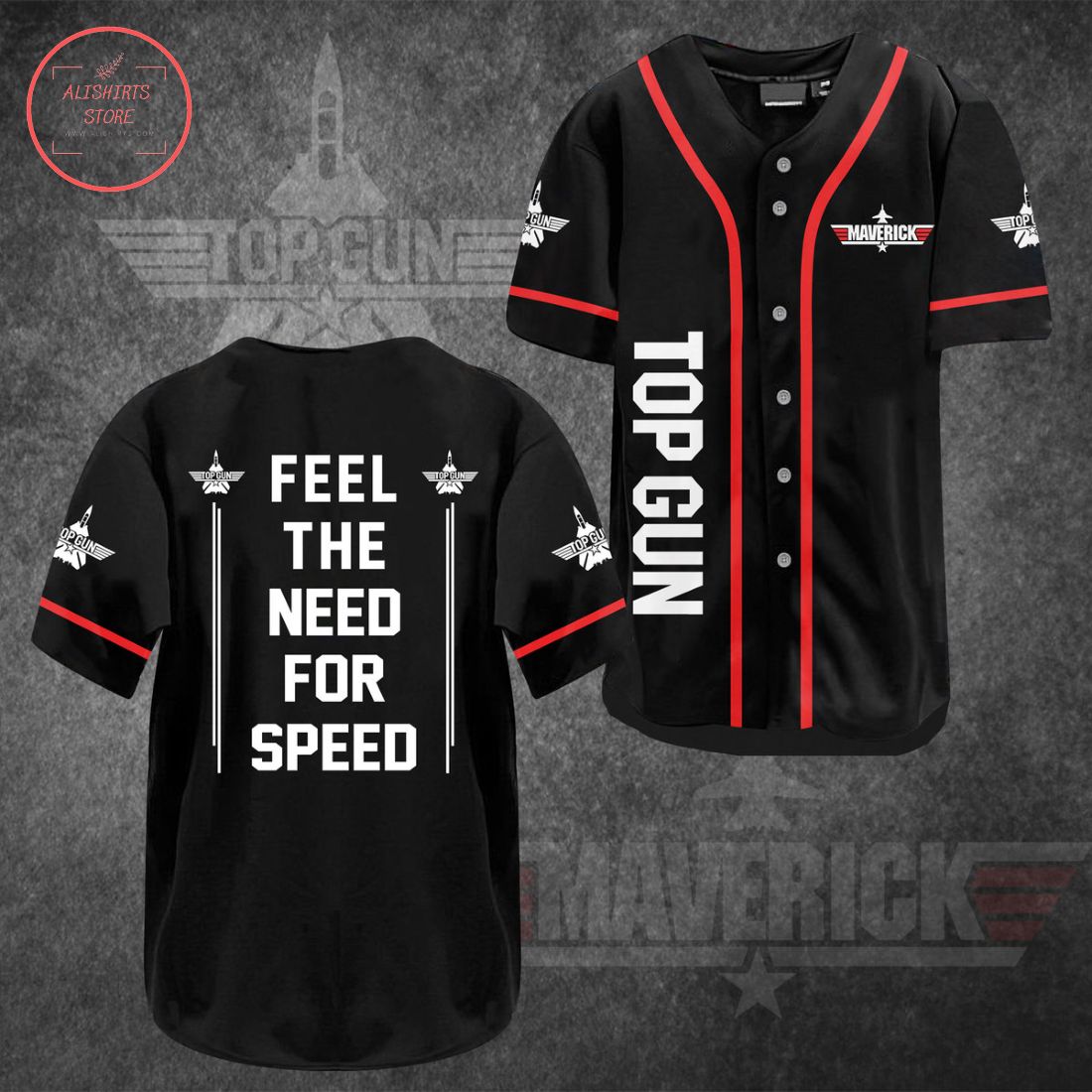 Top Gun Feel The Need For Speed Baseball Jersey