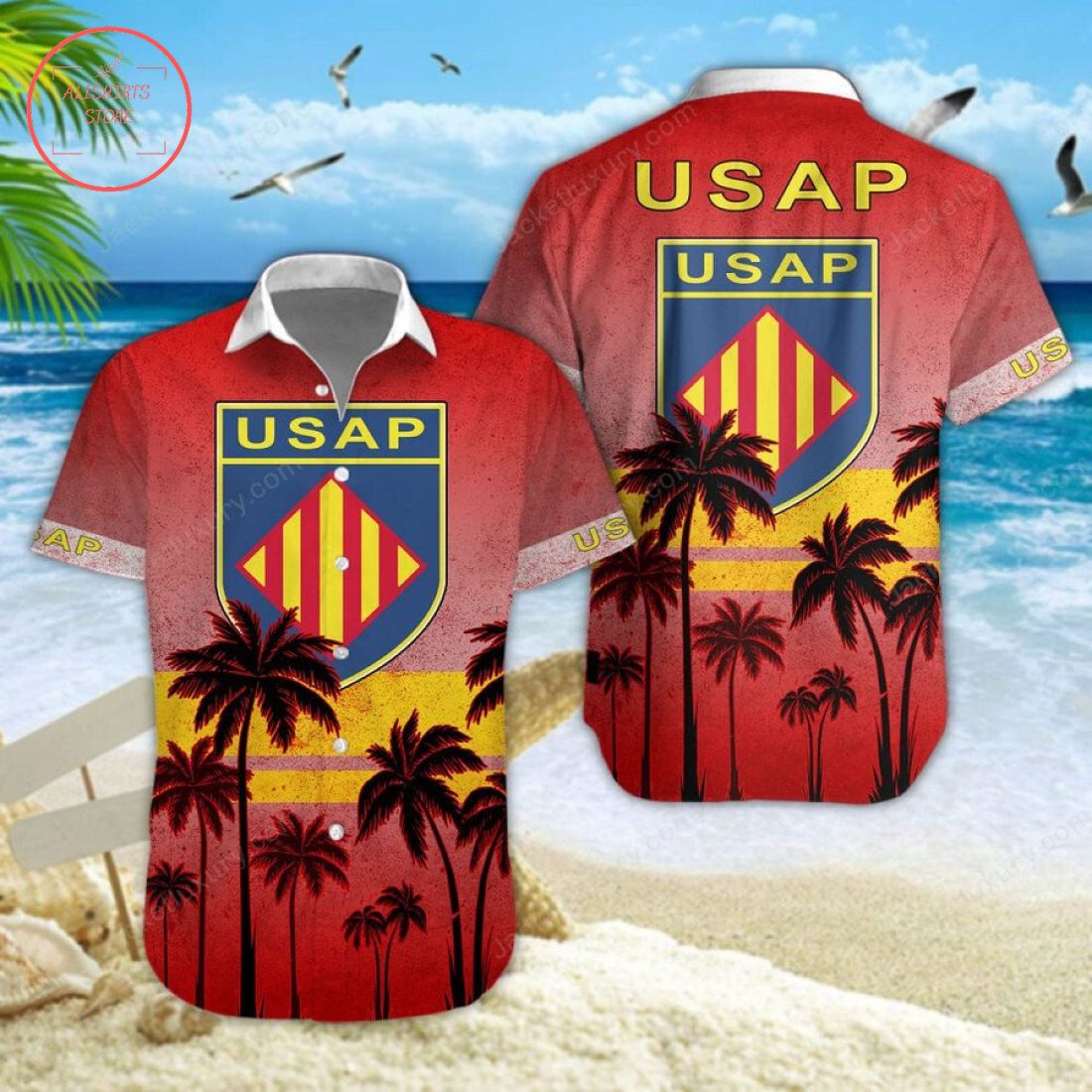 USA Perpignan Hawaiian Shirt and Shorts