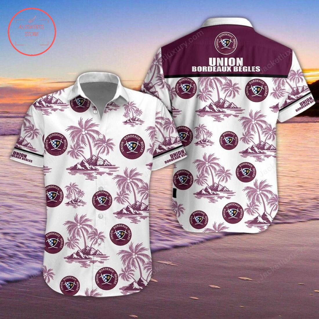 Union Bordeaux Begles Hawaiian Shirt and Beach Shorts