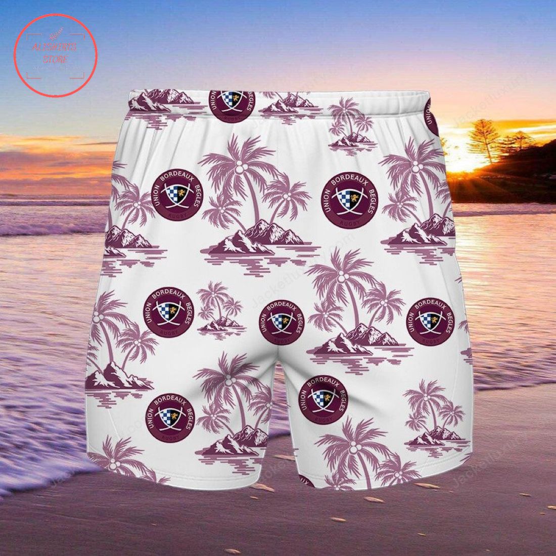 Union Bordeaux Begles Hawaiian Shirt and Beach Shorts
