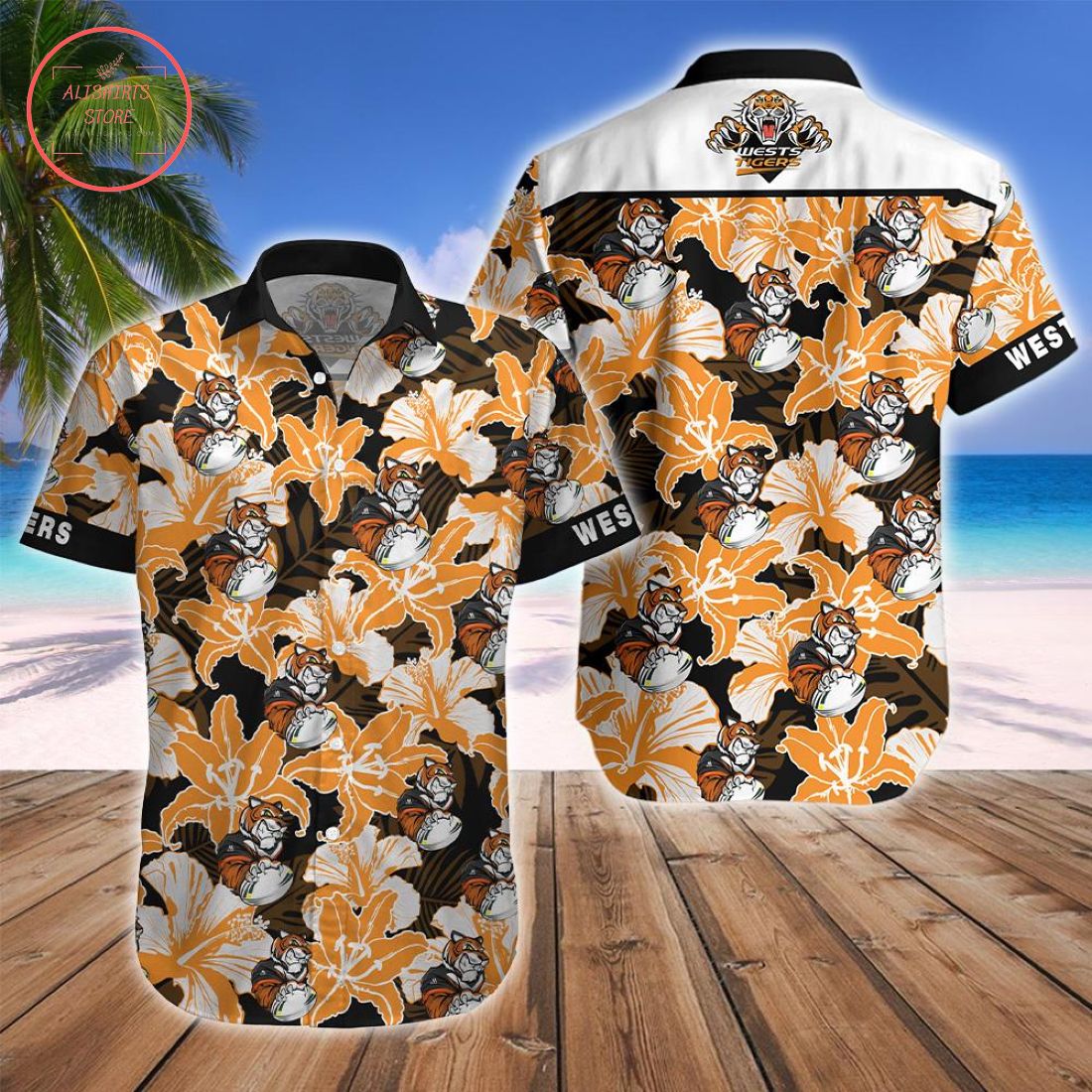 Wests Tigers Mascot Hawaiian Shirt