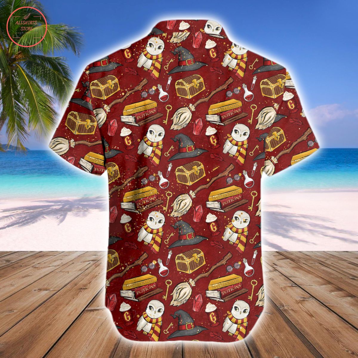 Wizard Fabric Harry Potter Red Hawaiian Shirt