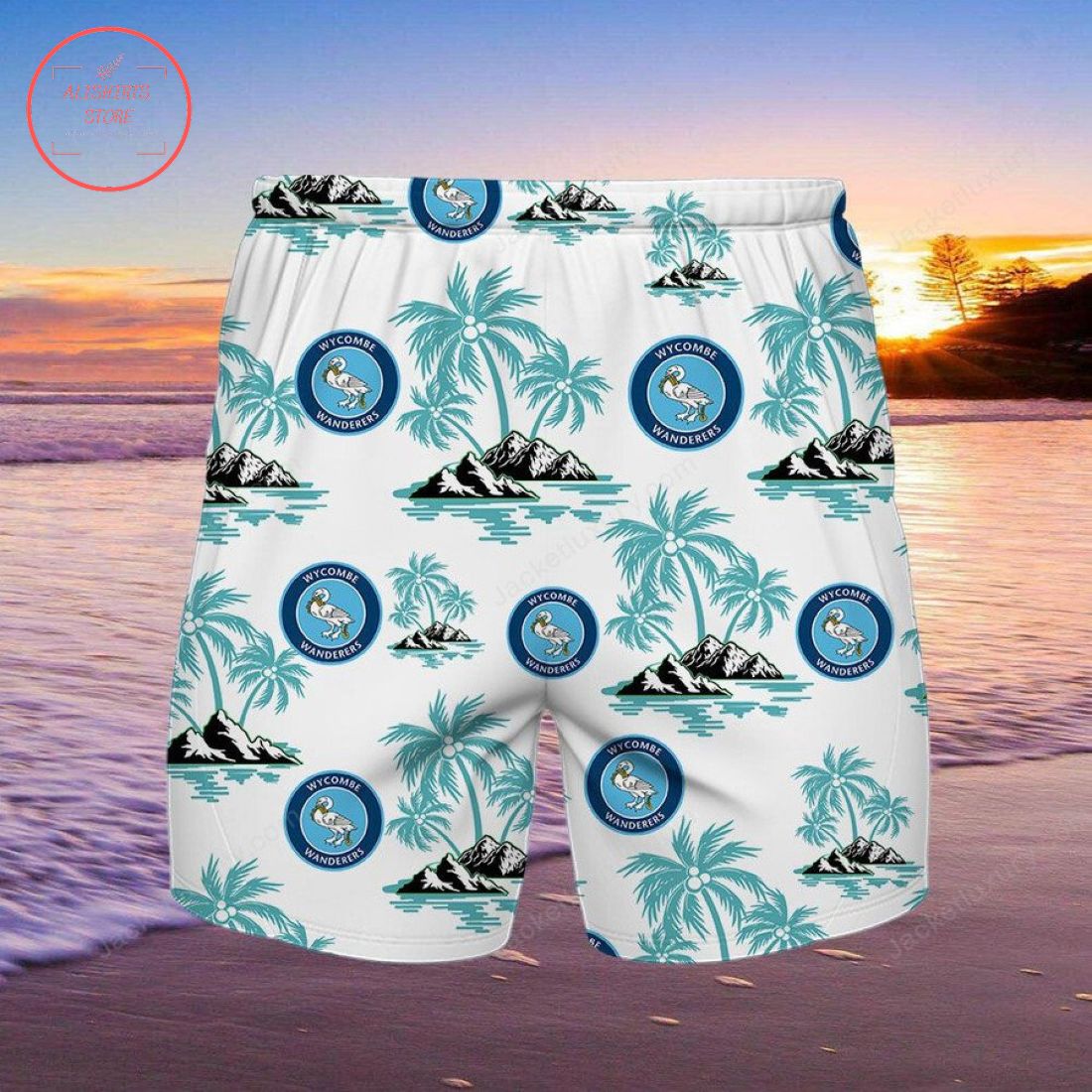 Wycombe Wanderers FC Hawaiian Shirt and Beach Shorts