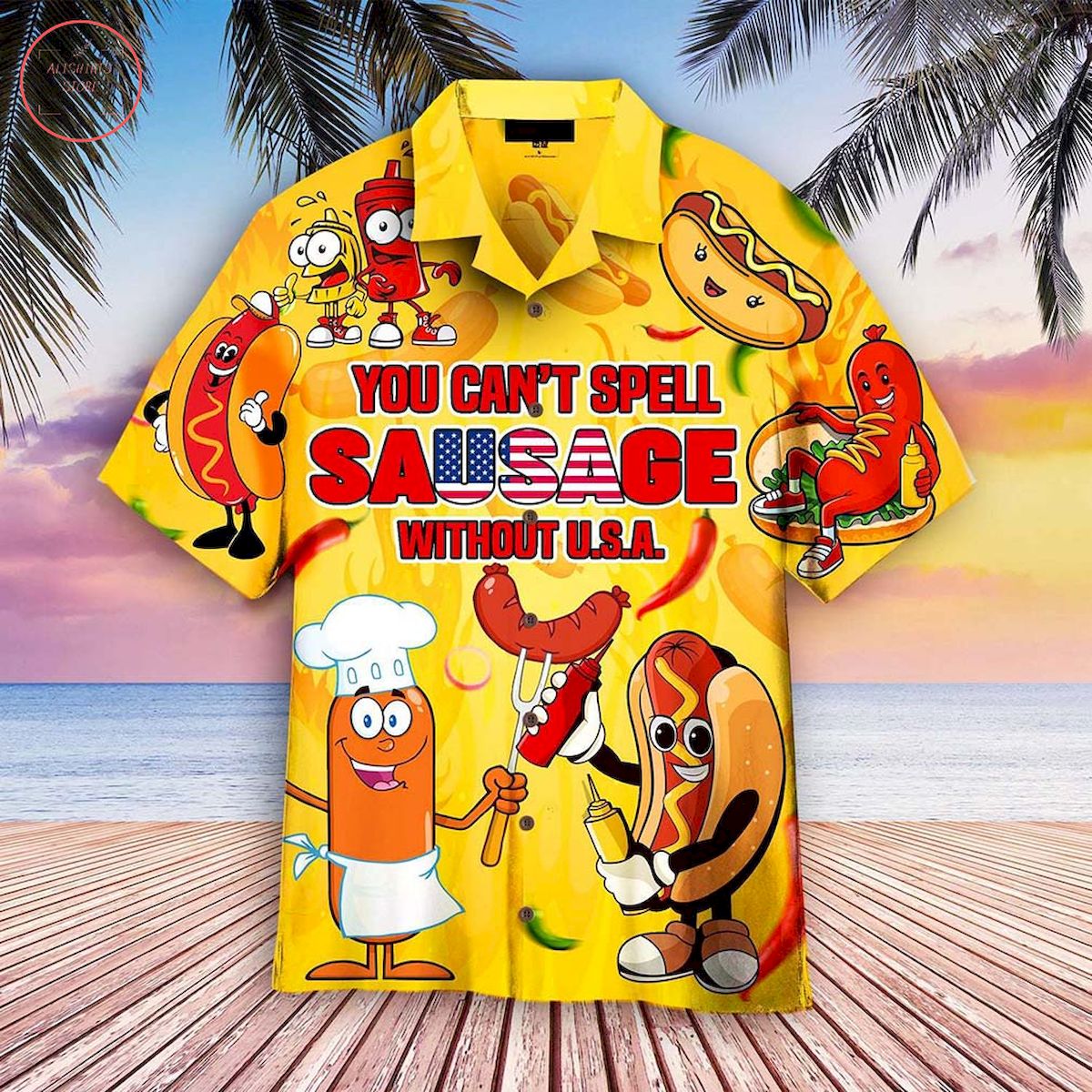 You Can’t Spell Sausage Without USA Happy 4th Of July Hawaiian Shirt