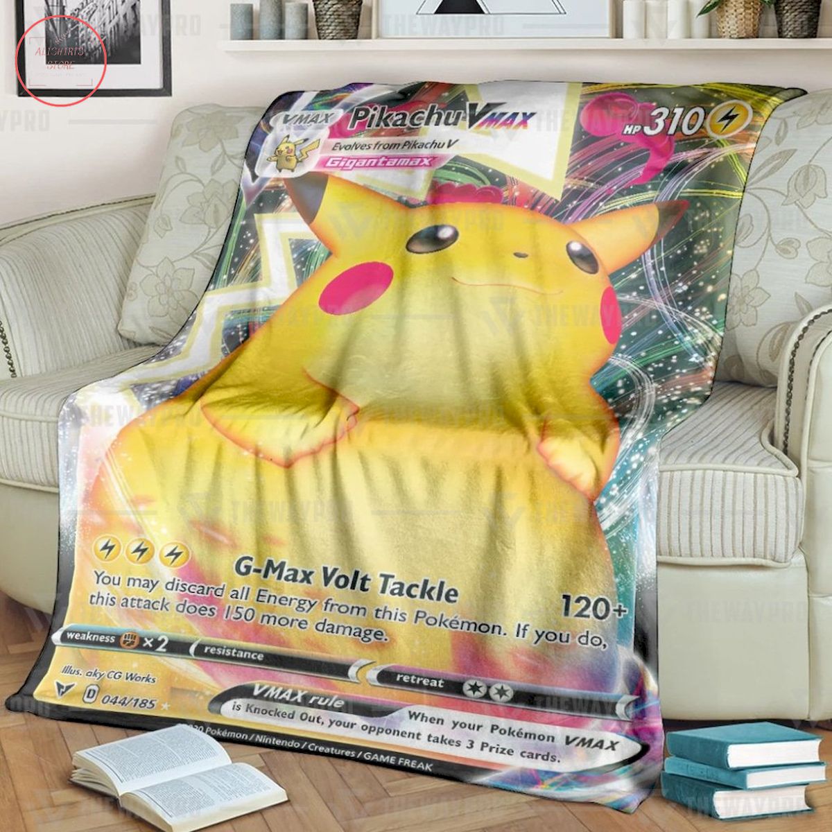 Anime Pokemon Pikachu VMAX Vivid Voltage Custom Quilt Blanket