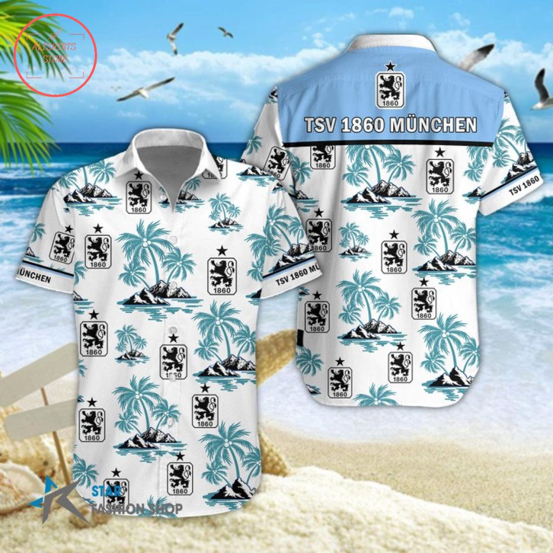 1860 Munich Hawaiian Shirt and Shorts
