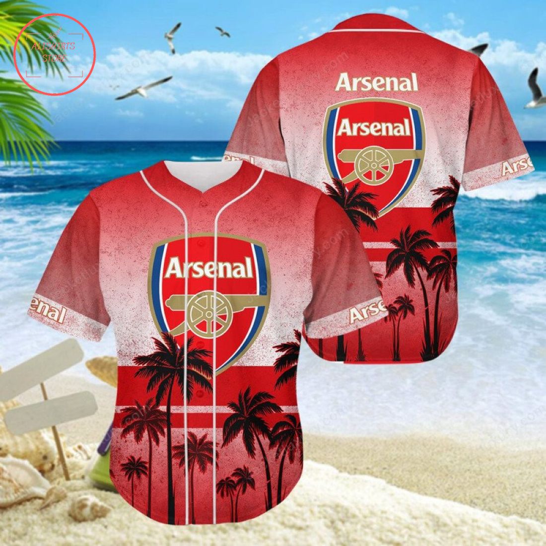 Arsenal FC Baseball Jersey