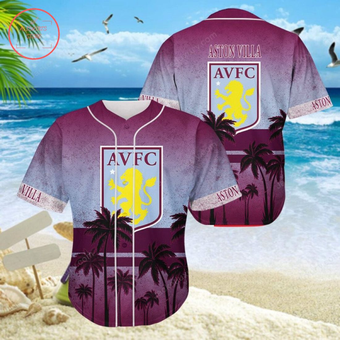 Aston Villa FC Baseball Jersey