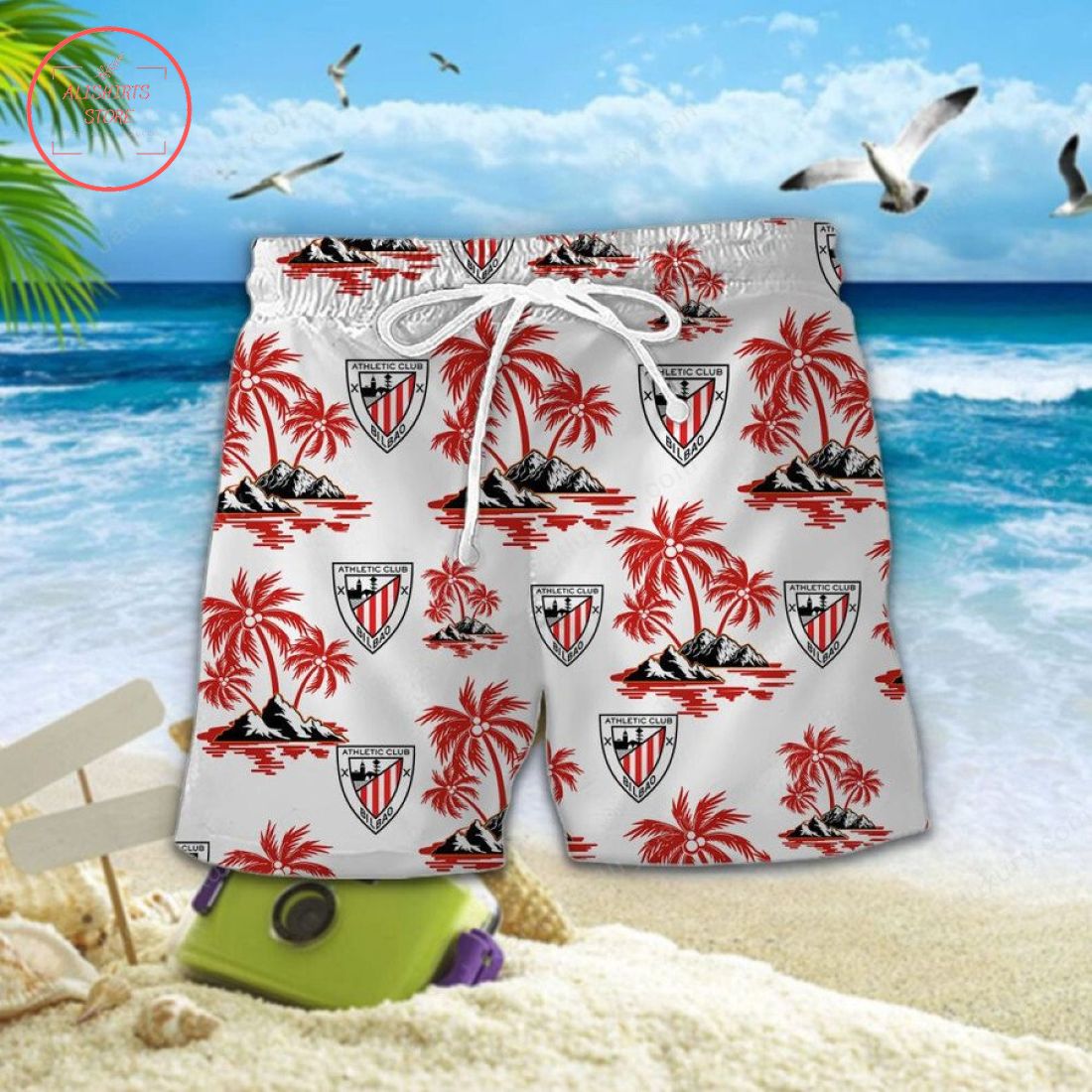 Athletic Bilbao Hawaiian Shirt and Shorts