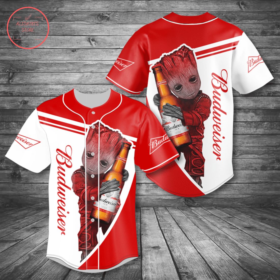 Budweiser Groot Baseball Jersey