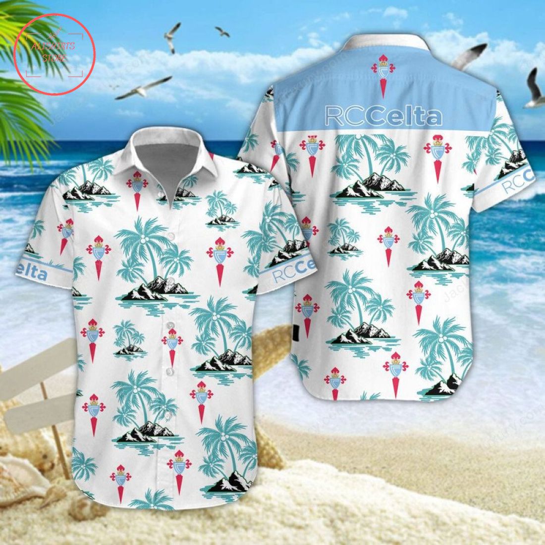 Celta de Vigo Hawaiian Shirt and Shorts