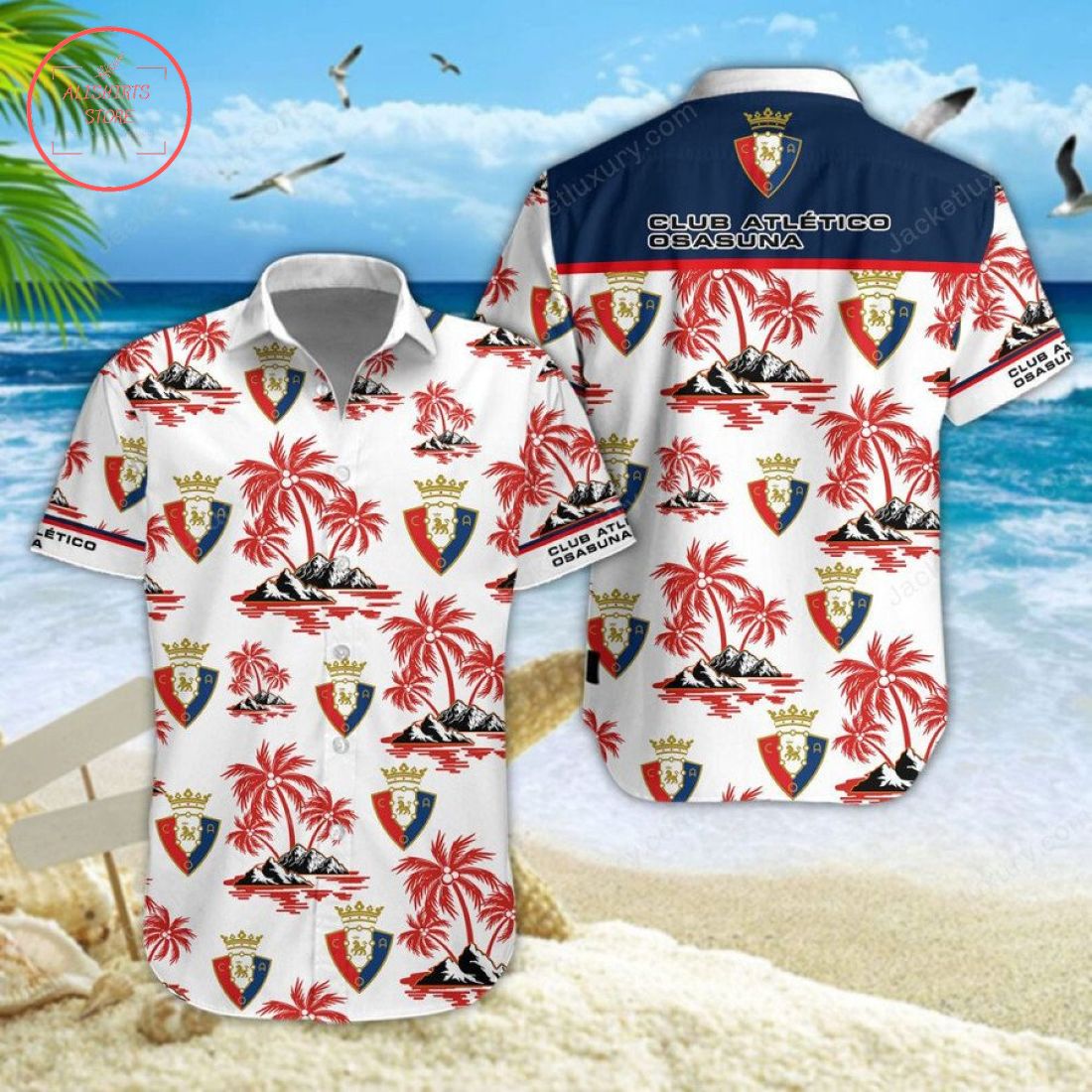 Club Atletico Osasuna Hawaiian Shirt and Shorts