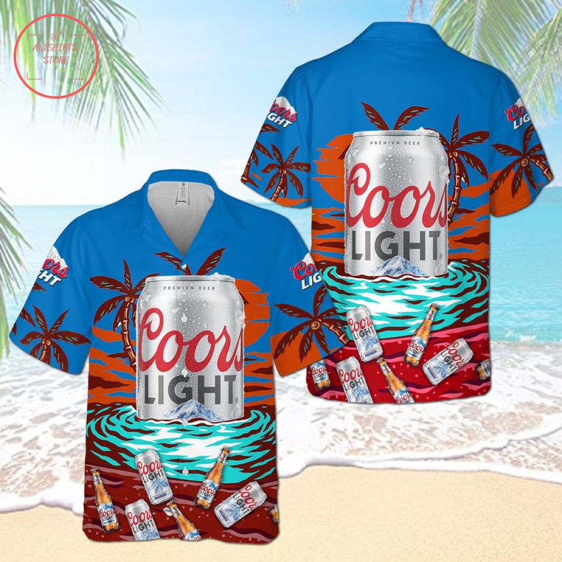 Coors Light Hawaiian Shirt and Shorts