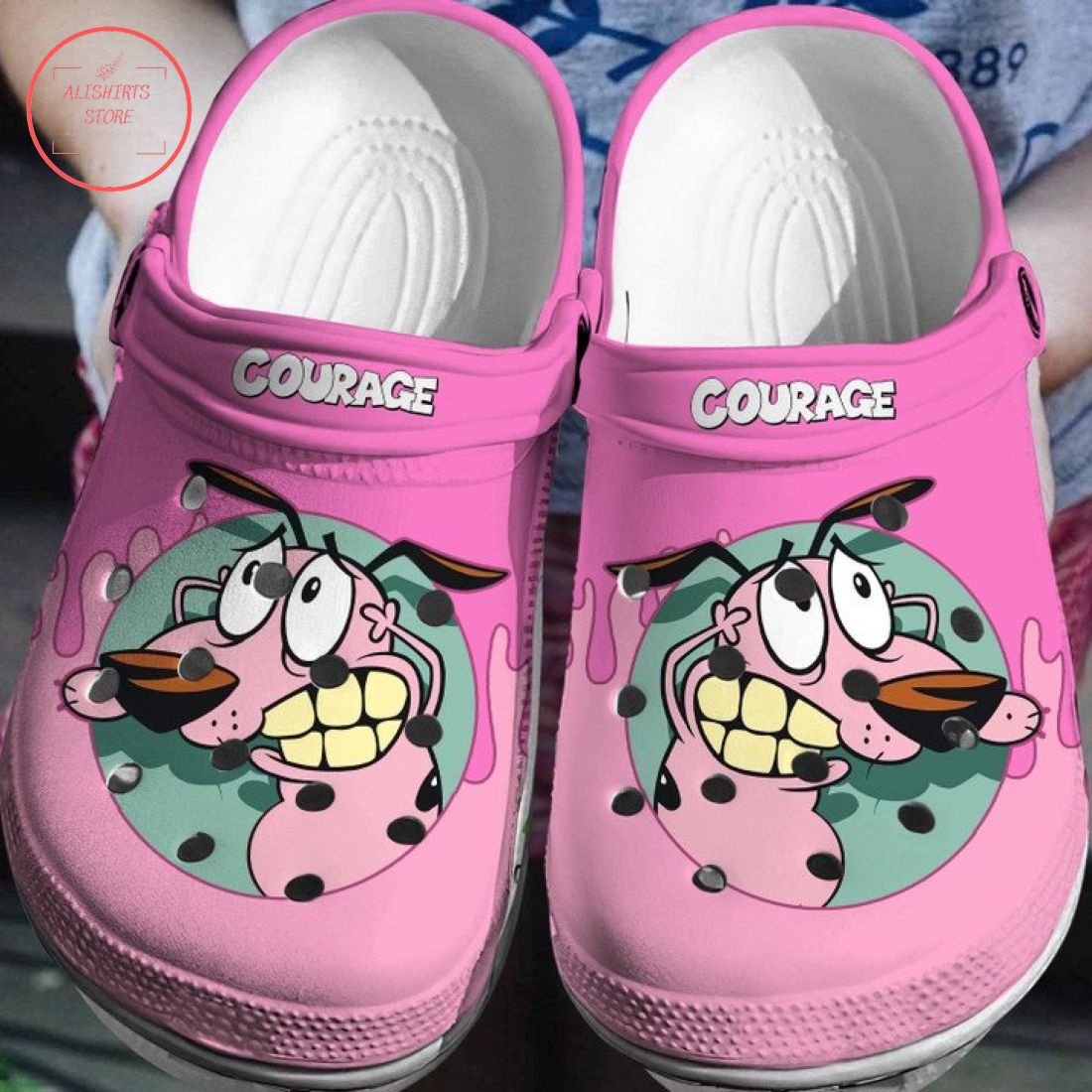 Disney Courage Pink Crocs Crocband Clog