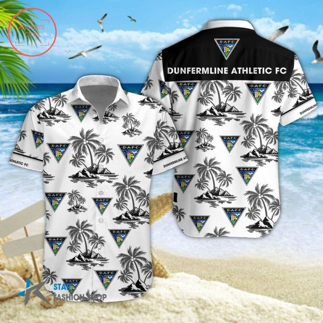 Dunfermline Athletic FC Hawaiian Shirt and Shorts