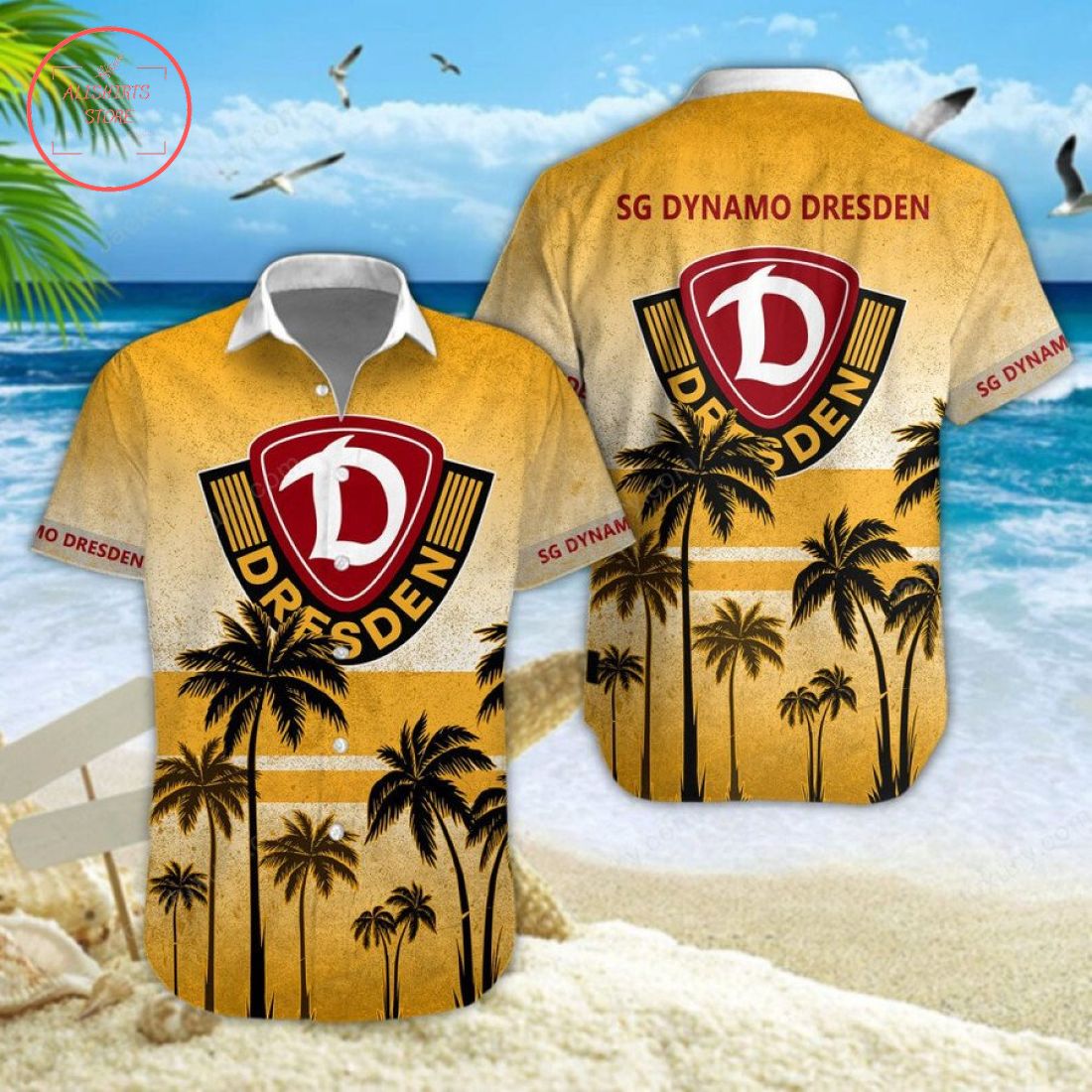 Dynamo Dresden Hawaiian Shirt and Shorts