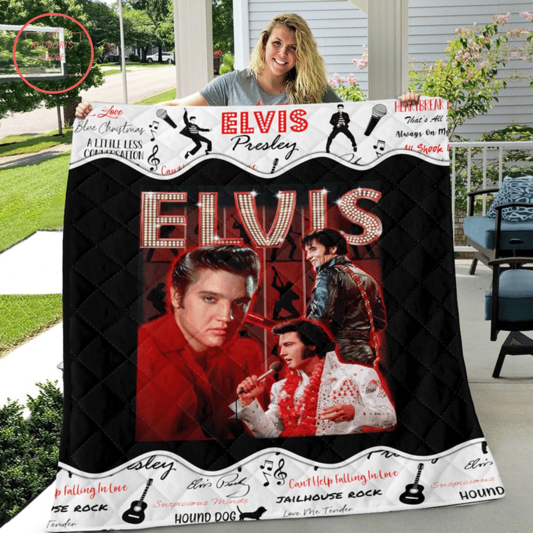 Elvis Presley Hound Dog Fleece Blanket