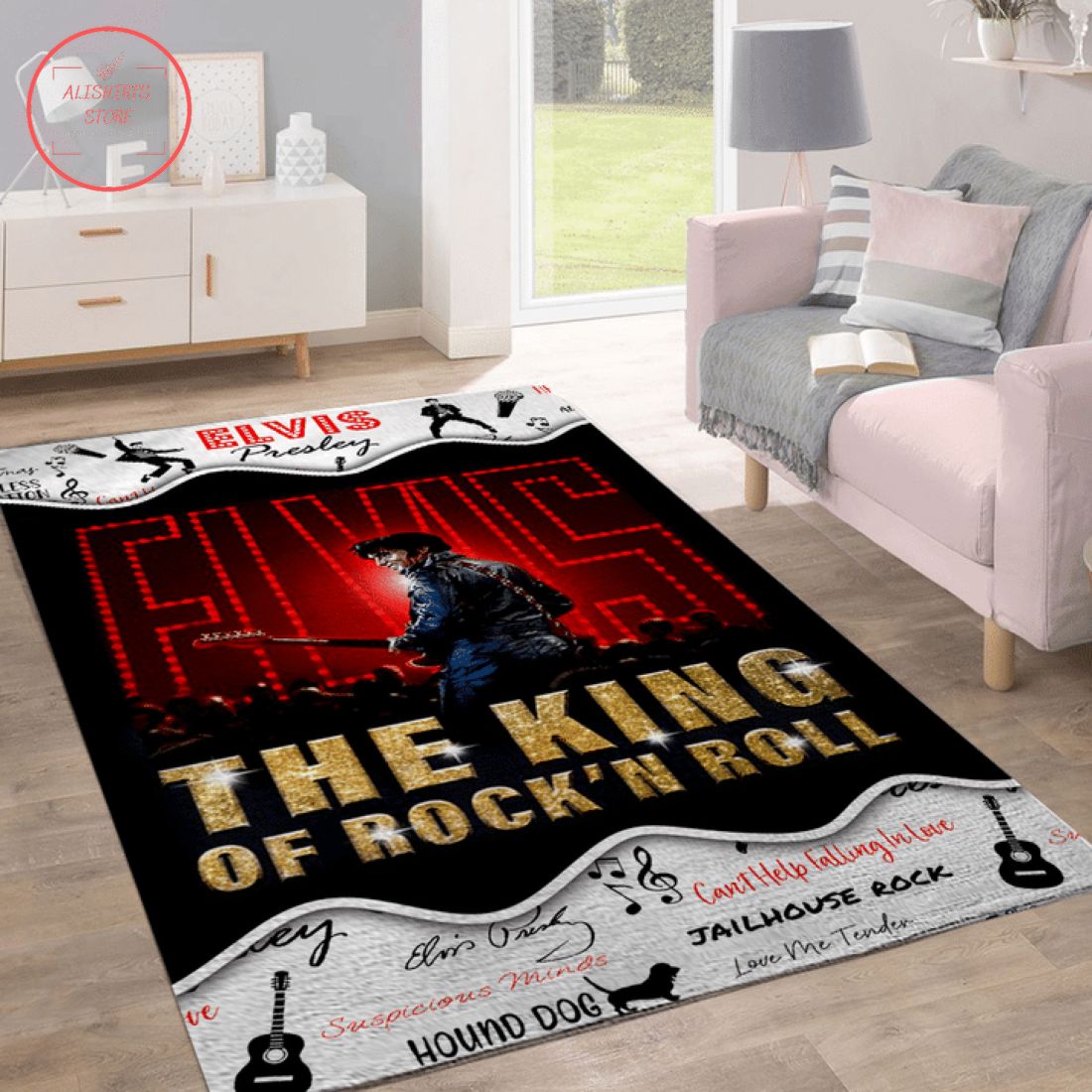 Elvis Presley The King of Rock n Roll Rug Carpet
