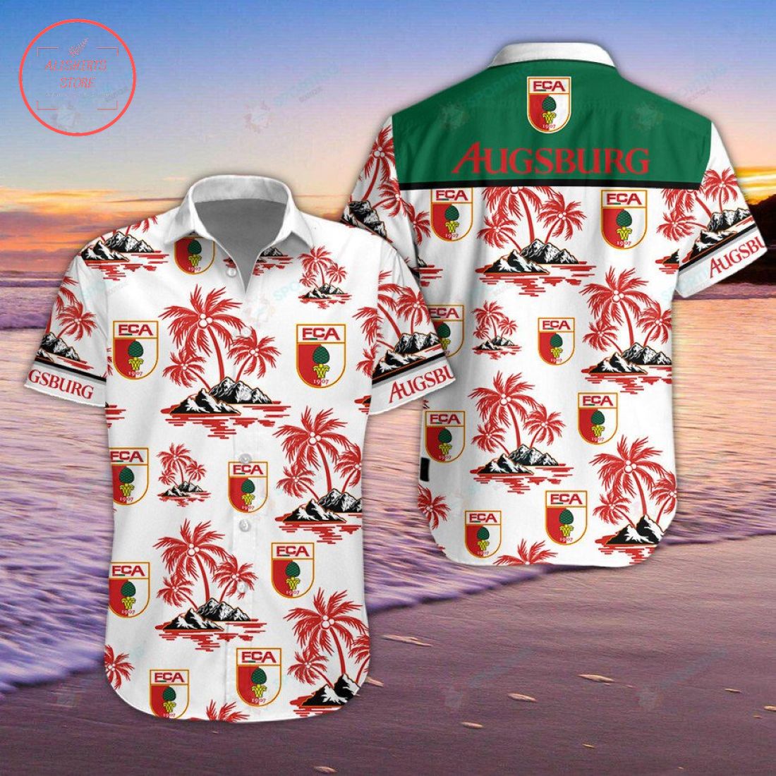 FC Augsburg Hawaiian Shirt and Shorts