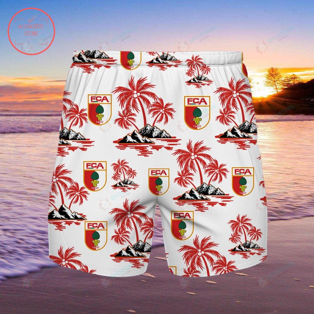 FC Augsburg Hawaiian Shirt and Shorts
