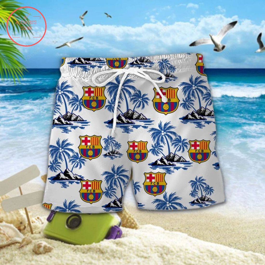 FC Barcelona Hawaiian Shirt and Shorts