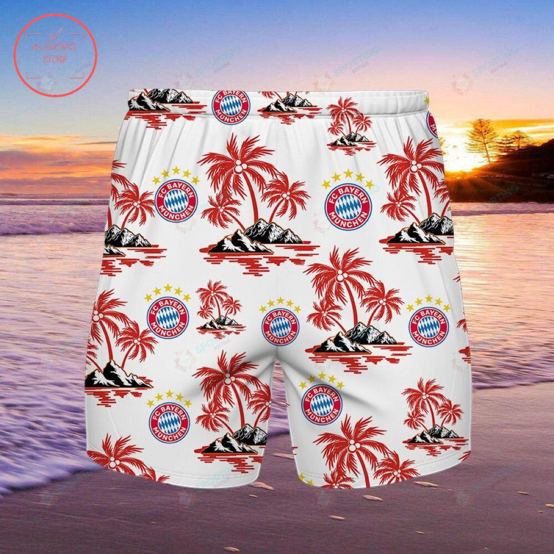 FC Bayern Munchen Hawaiian Shirt and Shorts