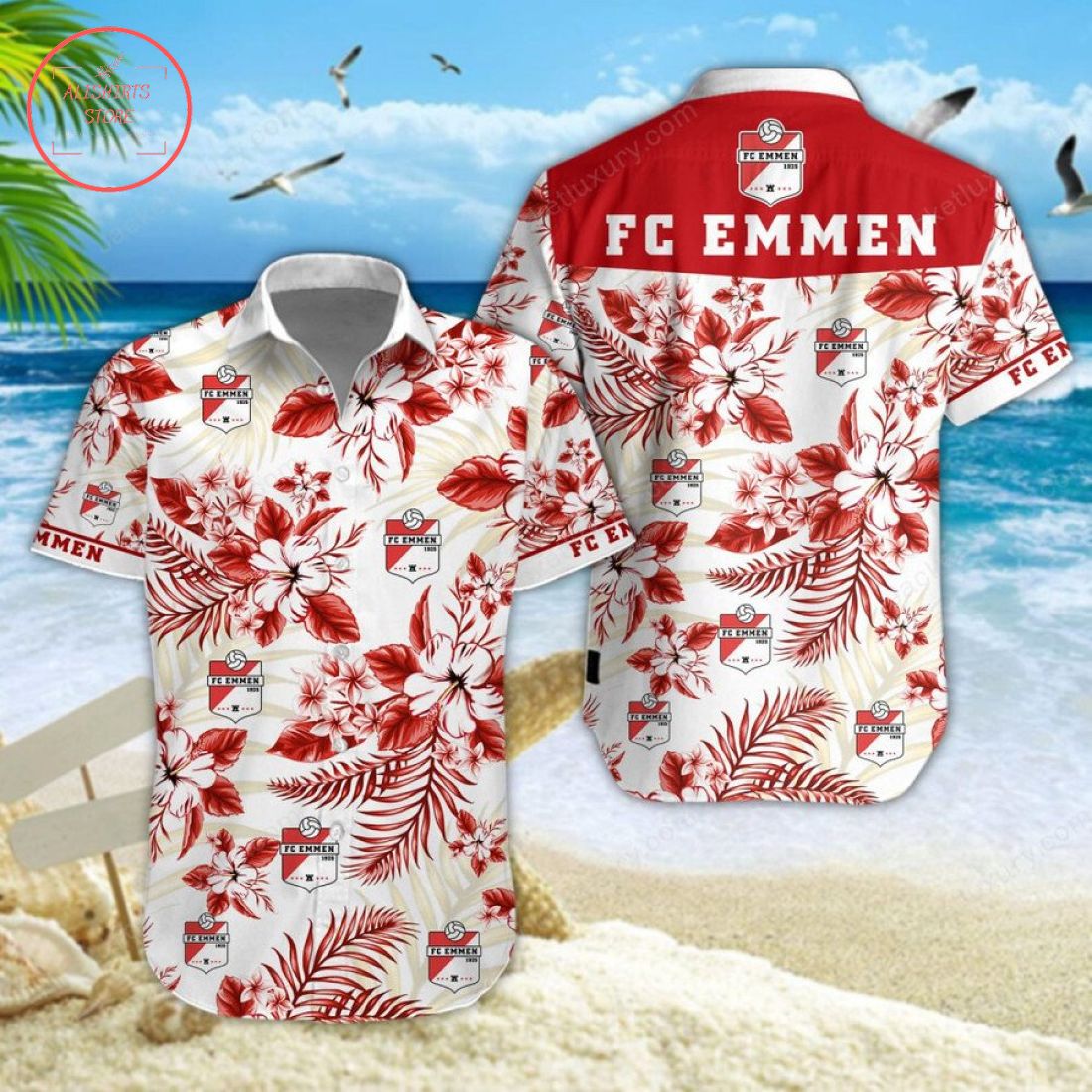 FC Emmen Hawaiian Shirt and Shorts