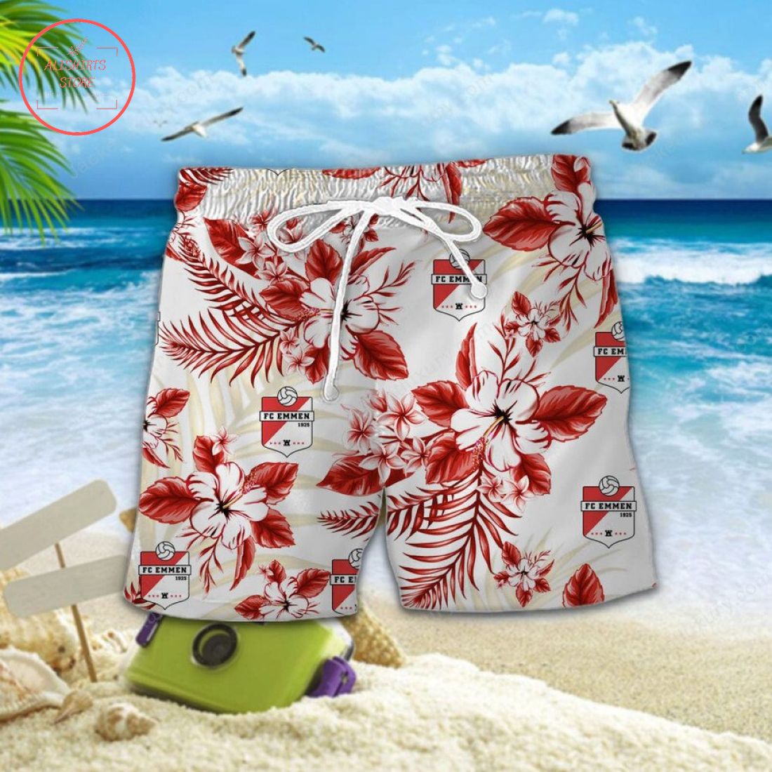 FC Emmen Hawaiian Shirt and Shorts