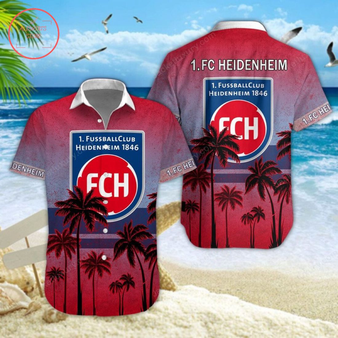 FC Heidenheim Hawaiian Shirt and Shorts